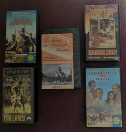 Cinque VHS di film western 