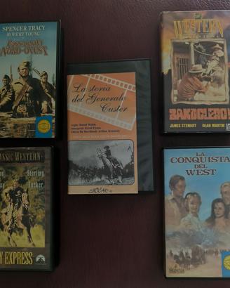 Cinque VHS di film western 