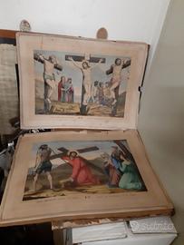 antiche tavole Via Crucis  Bouasse lebel et fils