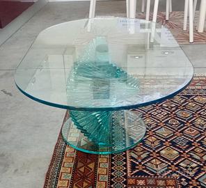 tavolo da salotto in cristallo 