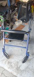 Deabulatore  con seduta e sedia wc