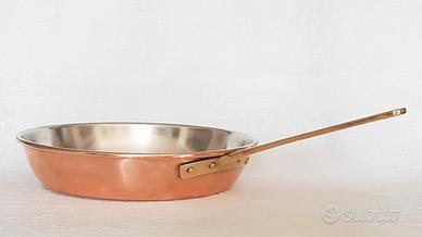 Padella in Rame manico ottone 31cm uso profess