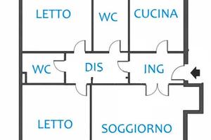 Quadrilocale con doppi servizi