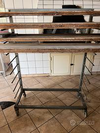 Carrello porta tavole panificio