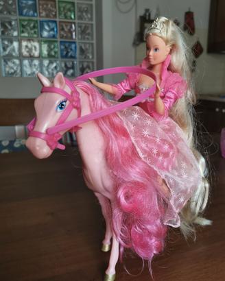 Splendida Principessa a cavallo con accessori