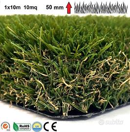 Prato sintetico 1x10 metri 50 mm erba artificiale