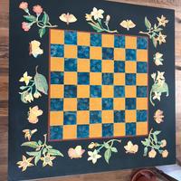 Tavolo Scacchiera Floreale