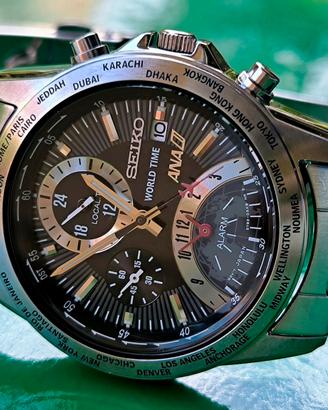 Seiko ANA (All Nippon Airways) World Time 5T82