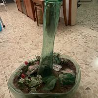 Portafiori in vetro a forma di bottiglia