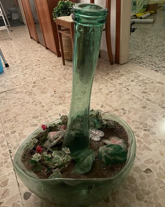 Portafiori in vetro a forma di bottiglia