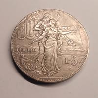 5 lire 5 Vittorio E.lll 1911