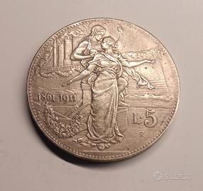 5 lire 5 Vittorio E.lll 1911