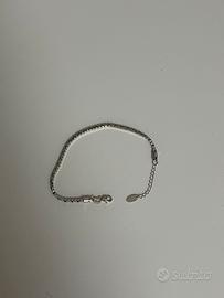 Bracciale Amen catena in argento con zirconi tondi