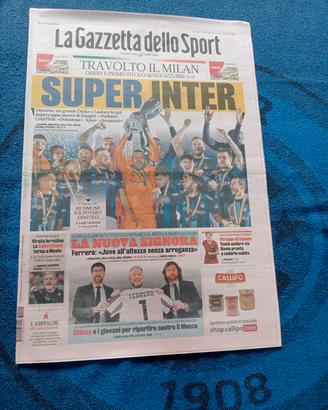 ⚫🔵Inter Supercoppa 18 1 2023 Gazzetta 🔵⚫