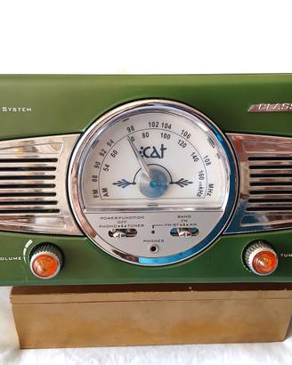 Giradischi radio fm/am stereo, stile vintage