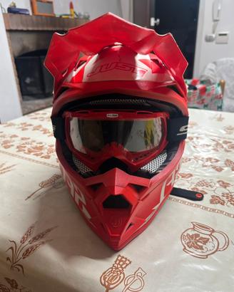Casco Motocross JUST1 XS + Occhiali S-LINE