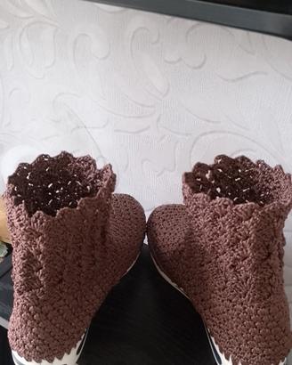 scarpe a uncinetto 