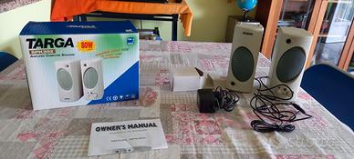 2 casse/aplificatore computer targa spk 202 80w co