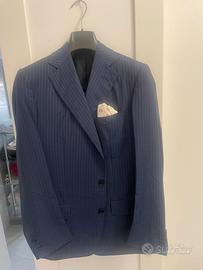 Giacca SaintAndrews blu gessata mezza stagione