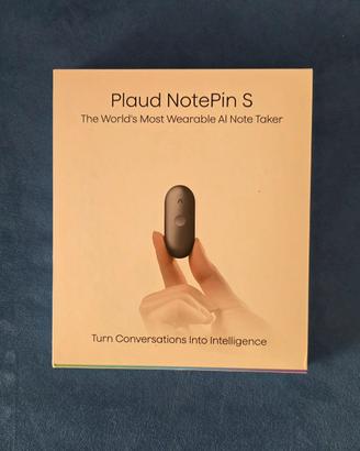 Plaud NotePin S - Registratore Vocale Wearable AI