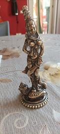 Statuetta vintage in bronzo Dea Ganga  