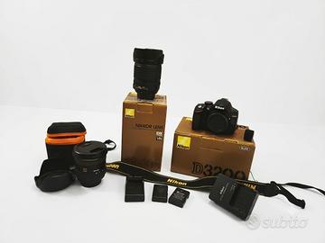 Kit Nikon D3200 + Nikkor 18-105+ Sigma 10-20+Wi-Fi
