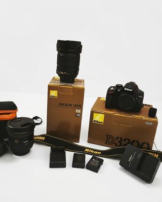 Kit Nikon D3200 + Nikkor 18-105+ Sigma 10-20+Wi-Fi