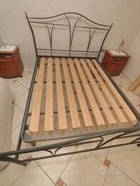Letto matrimoniale in ferro più rete