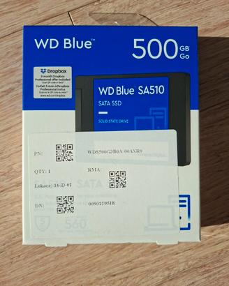 WD Blue SA510 SSD 500GB SATA3 Garantito