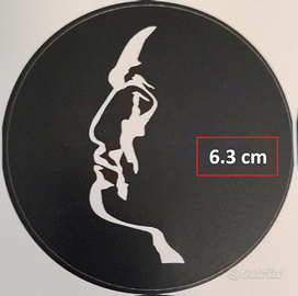 N.10 ADESIVI PROFILO BENITO MUSSOLINI 6,3 cm