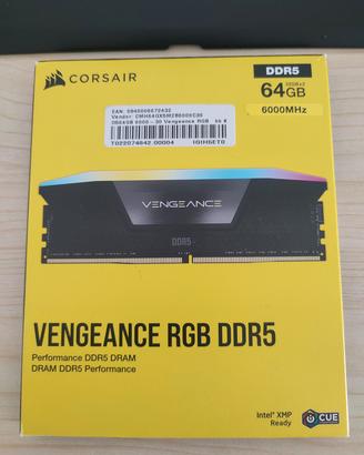 Corsair vegeance ddr5 6000mhz 32gb x 2 64gb cl30