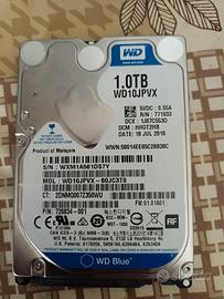 HD 1TB 1000 giga 2.5 pollici sata  western digital