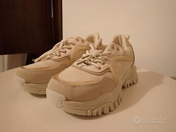 Scarpe donna bianche e oro taglia 39