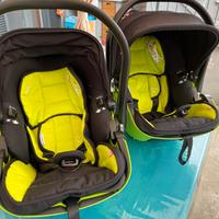 Ovetto seggiolino kiddy in coppia+basi isofix