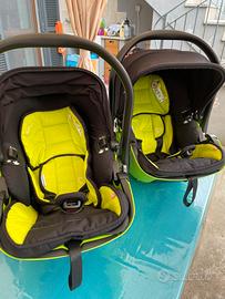 Ovetto seggiolino kiddy in coppia+basi isofix