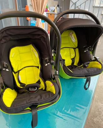 Ovetto seggiolino kiddy in coppia+basi isofix