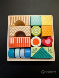 Gioco in legno "forme e colori" con vassoio 