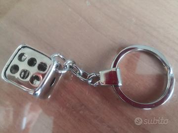 Portachiavi dado metallo lucido