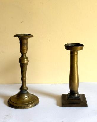 Candelieri vintage in ottone di fine ’800