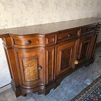 Soggiorno in noce massello e radica