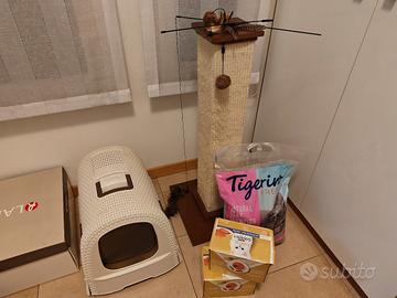 lotto lettiera tiragraffi cibo gatti