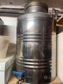 Fusto acciaio inox 50 lt con rubinetto