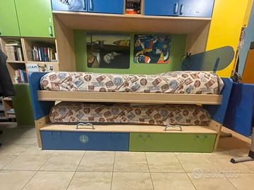 Letto doppio estraibile moretti