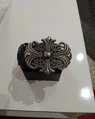 Cinta uomo fregio in acciaio 120cm