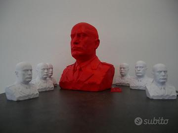 Mussolini Rosso "RED DUX™" Busto POP art MERANO3D