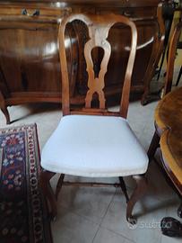 Set 4sedie Queen Anne revival primo'900Sfoferabili