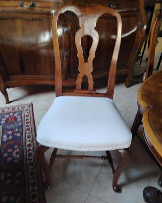 Set 4sedie Queen Anne revival primo'900Sfoferabili