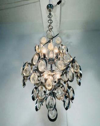 Lampadario  vintage Oscar Torlasco anni 70