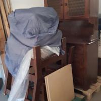 vetrina - porta tv - poltrone legno