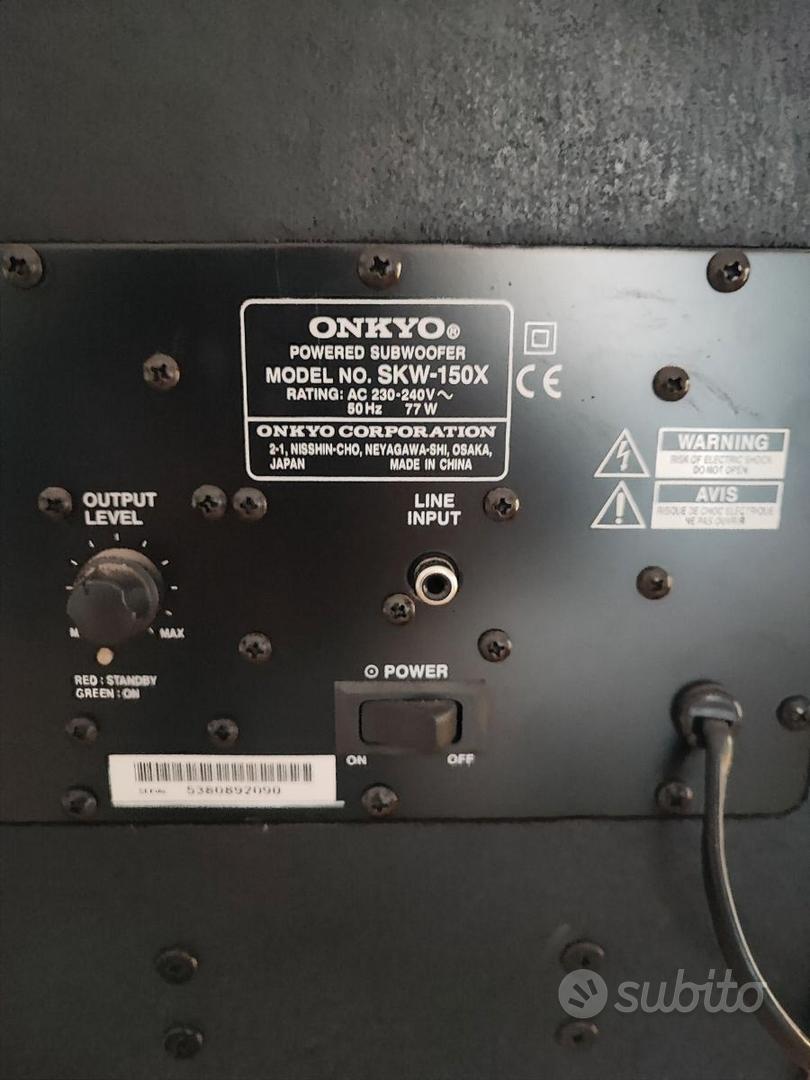 Onkyo skw hot sale 150x subwoofer